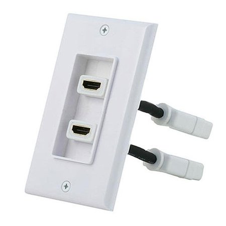 CMPLE CMPLE 564-N HDMI Wall Plate with 4 inches Extension cable- Dual Port- 2P 564-N